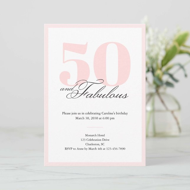 50 & Fabulous 50th Birthday Invitation (Creator Uploaded)
