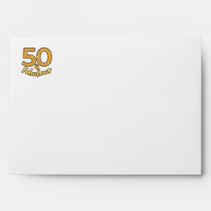 50 & Fabulous 50th Birthday Return Address Printed Envelope
