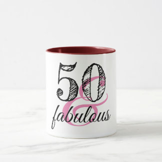 50 & Fabulous Birthday Party Mug