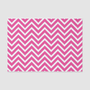 50 & Fabulous Birthday Pink White Chevron Pattern Tissue Paper
