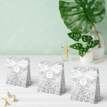 50 & Fabulous Birthday Silver Floral Swirls  Favor Box<br><div class="desc">50 & Fabulous Birthday Party Silver Decorative Floral Swirls Favour Box.</div>
