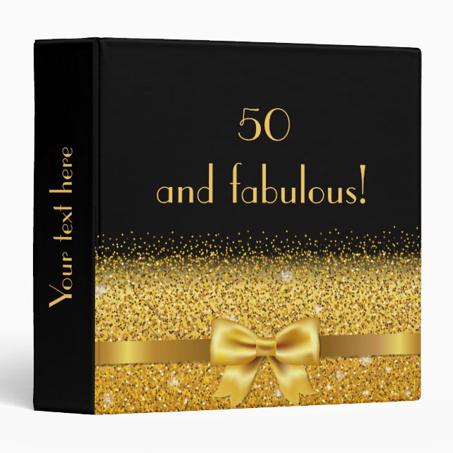 50 fabulous black gold elegant binder (Front/Spine)