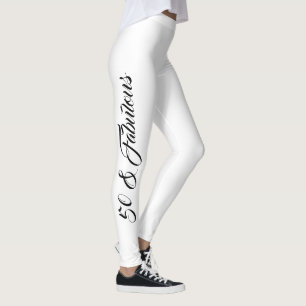 50 & Fabulous Black & White Stylish Elegant Girly Leggings
