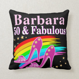 50 & FABULOUS DIVA THROW PILLOW