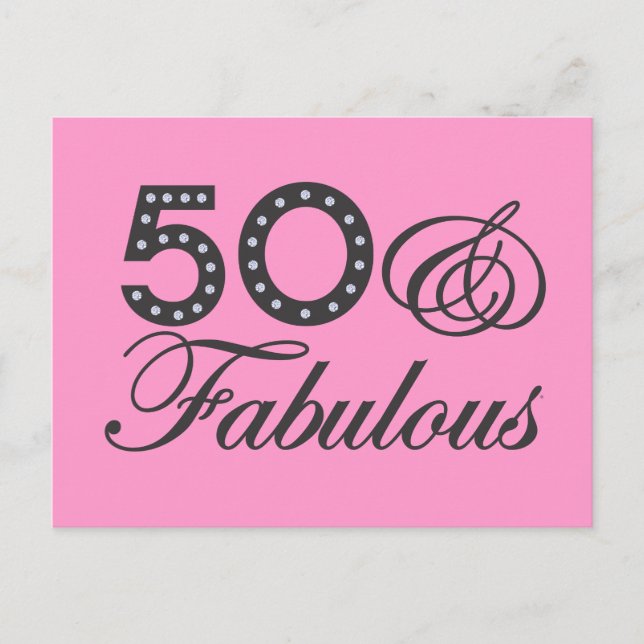 50 & Fabulous Gift Postcard (Front)
