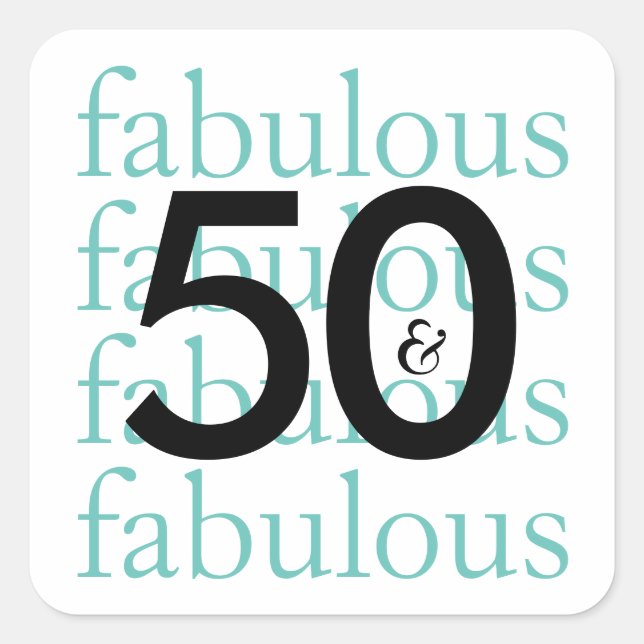 50 & Fabulous Milestone Birthday Stickers (Front)