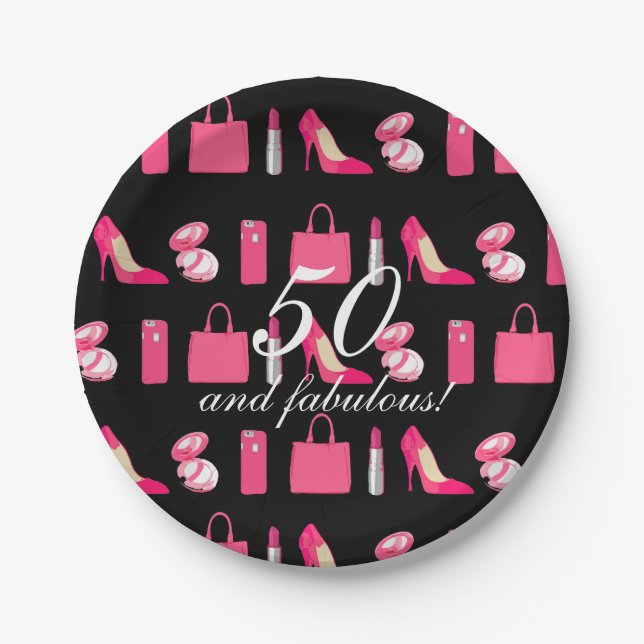 50 & Fabulous paper plate (Front)