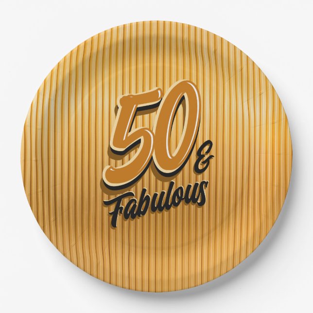 50 & Fabulous Paper Plate (Front)