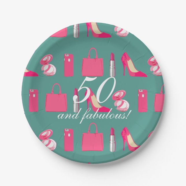 50 & Fabulous paper plate (Front)