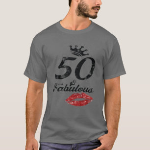 50 Fabulous Party Crew Drinking Beer Gifts 50Th Ye T-Shirt