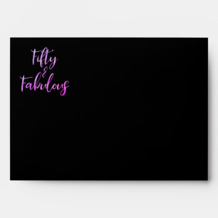 50 & Fabulous Pink Address Printed on Back Envelope