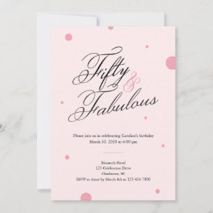 50 & Fabulous Script 50th Birthday Invitation