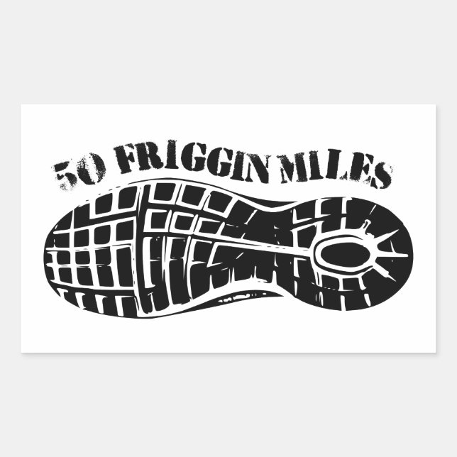 50 Friggin Miles Ultra Running Tread Sticker (Front)