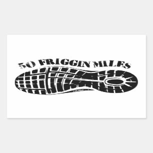 50 Friggin Miles Ultra Running Tread Sticker