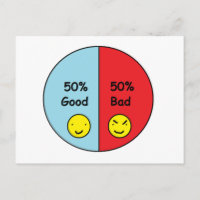 50% Good and 50% Bad Pie Chart