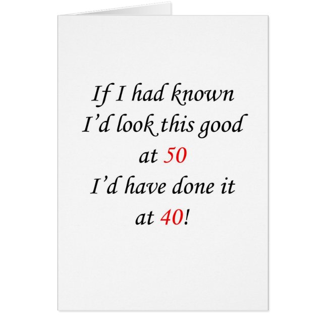 50 If I had known (Front)
