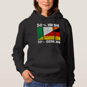 50% Irish 50% German Awesome Half Irish Half Germa Hoodie