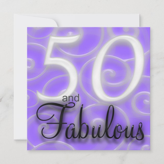50 is Fabulous Birthday Invitation (Front)