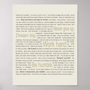 50 Life Lessons for My Daughter Poster