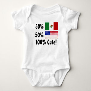 50% Mexican 50% American 100% Cute! Baby Bodysuit
