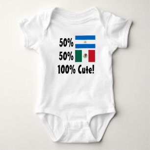 50% Nicaraguan 50% Mexican 100% Cute Baby Bodysuit