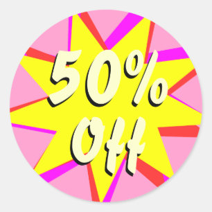 50% Off Retail Sale Stickers