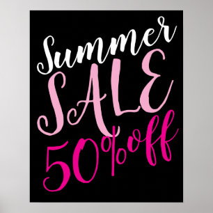 50% Off Sale Sign, Summer Sale Sign, Boutique Poster