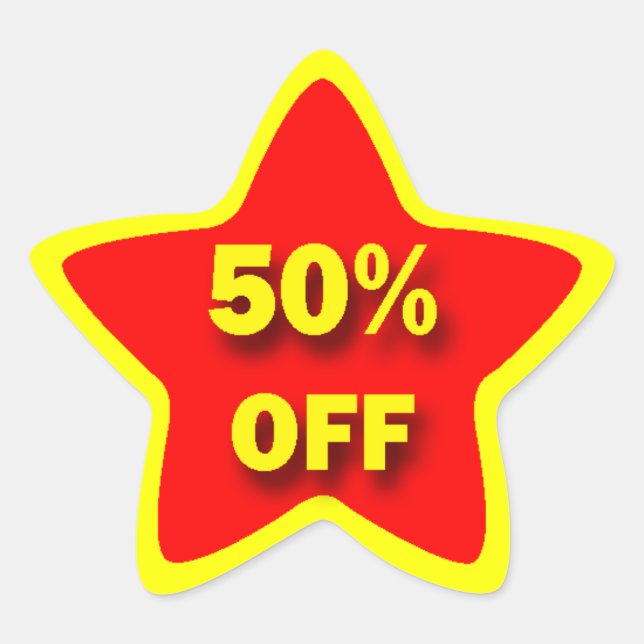 50% OFF Star Stickers (Front)