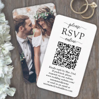 50 Pack Online QR RSVP & Photo Wedding Enclosure