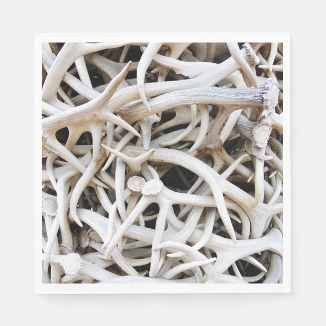50 Paper Napkins Elk Antlers (Front)