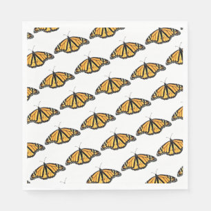 50 Paper Napkins Monarch Butterflies