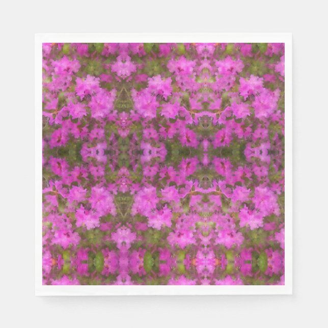 50 Paper Napkins Purple Rhododendron (Front)