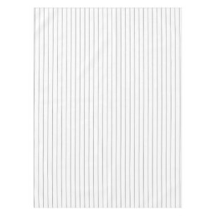 50 percent grey pinstripe on 1 inch white stripe tablecloth