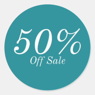 50 percent off sticker