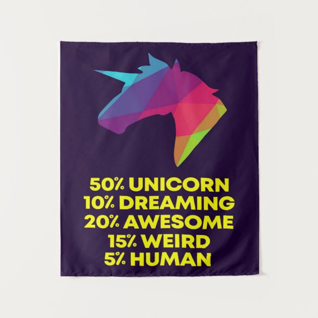 50 Percent Unicorn 12 Blanket Tapestry (Front)