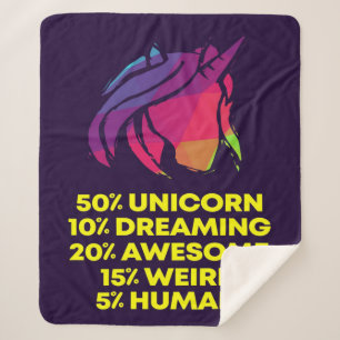 50 Percent Unicorn 20 Blanket