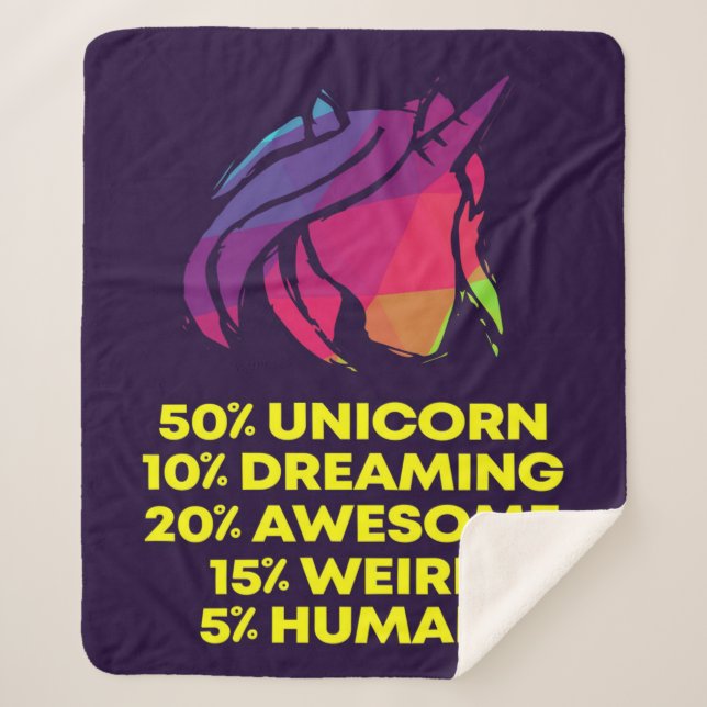 50 Percent Unicorn 20 Blanket (Front)