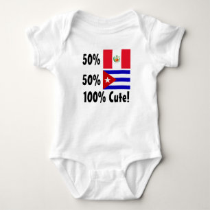 50% Peruvian 50% Cuban 100% Cute Baby Bodysuit