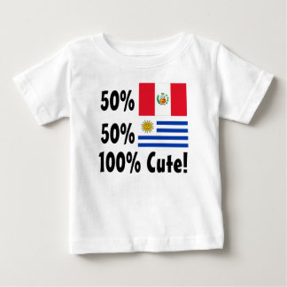 50% Peruvian 50% Uruguayan 100% Cute Baby T-Shirt
