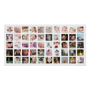 50 Photo Collage Personalized Poster
