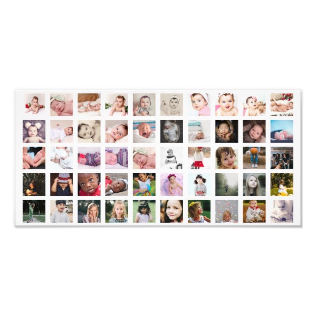 50 Photo Collage Personalized Print (Front)