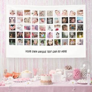 50 Photo Collage unique personalized DIY Banner