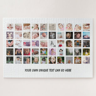 50 Photo Collage unique personalized DIY Jigsaw Puzzle