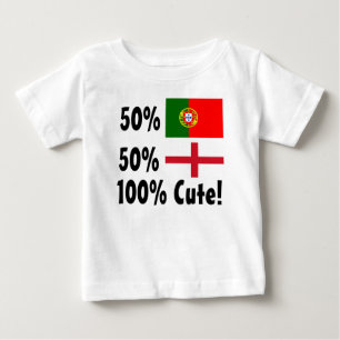 50% Portuguese 50% English 100% Cute Baby T-Shirt