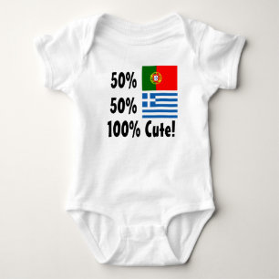 50% Portuguese 50% Greek 100% Cute Baby Bodysuit