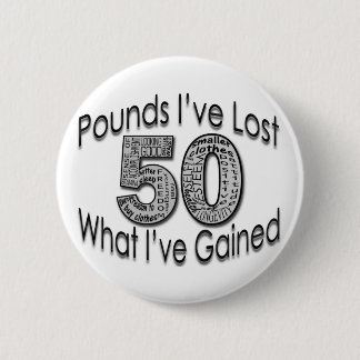 50 Pounds Lost Button