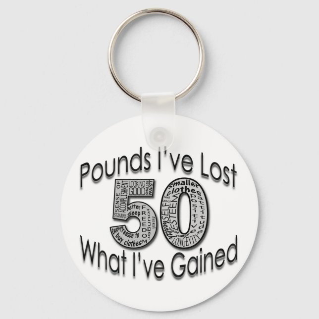 50 Pounds Lost Keychain (Front)