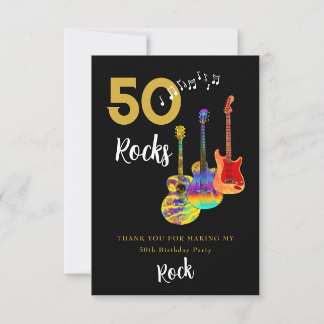 50 Rocks 50e anniversaire Merci de fête (Devant)