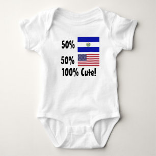 50% Salvadorian 50% American 100% Cute Baby Bodysuit