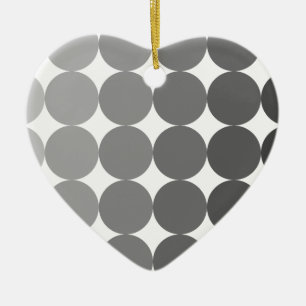 50 Shades of Grey Circles Ceramic Ornament